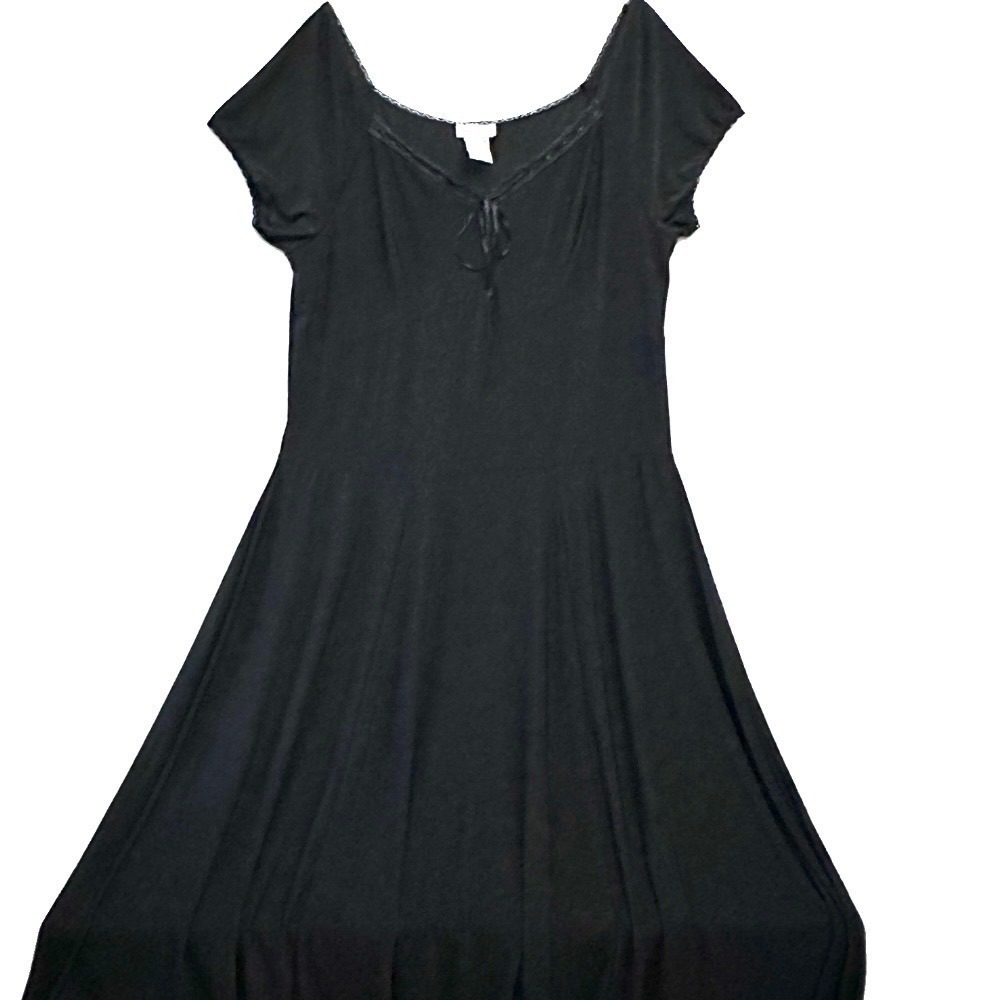 Y2K Monroe & Main XL Milkmaid Lace Trim Sweetheart Maxi Dress Babydoll Corset
